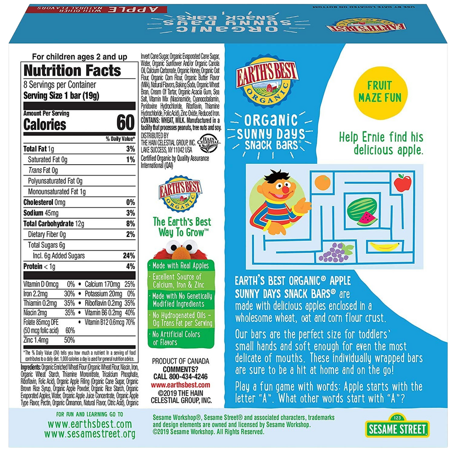 Organic Sunny Day Apple Bar