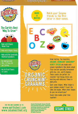 Organic Crunchin Grahams Honey Sticks