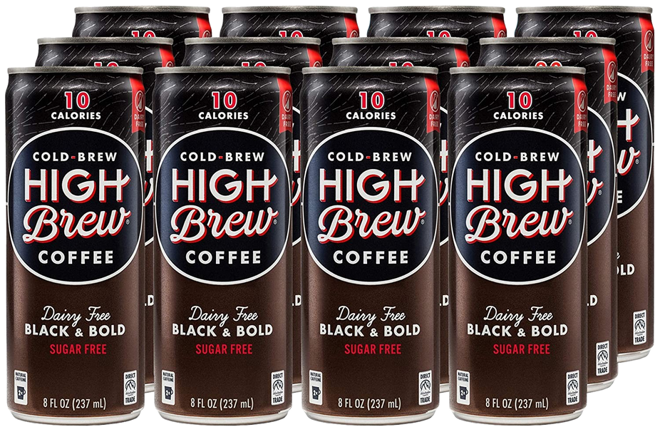 Cold Brew Coffee Dairy Free Black & Bold (12 Pack)