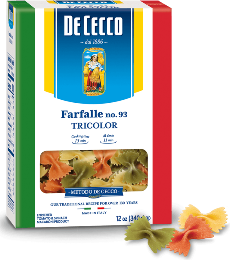 Tricolor Farfalle Pasta