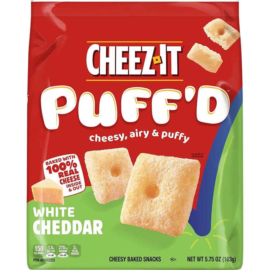 Puff'D White Cheddar Snack Crackers