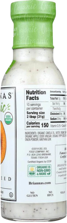 Organic Poppy Seed Dressing