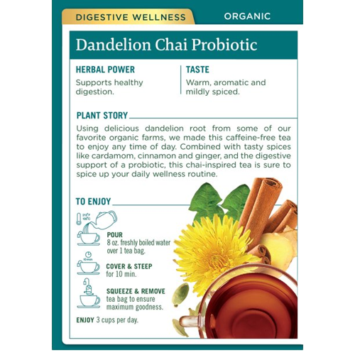 Organic Dandelion Chai Probiotic Tea