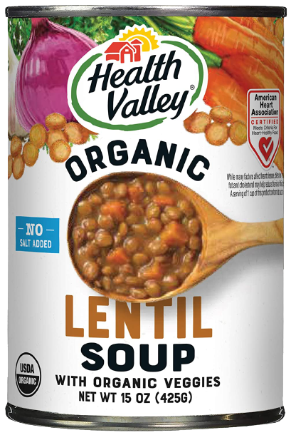 Soup Lentil No Salt Added