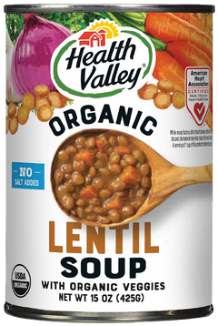 Soup Lentil No Salt Added