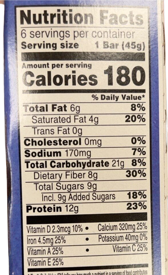 Blueberry Protein Meal Bars