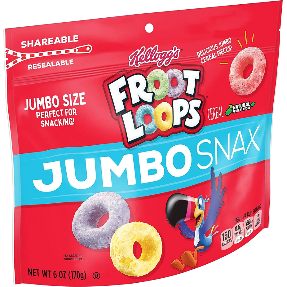 Jumbo Snax Cereal Snacking Froot Loops