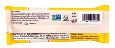 Case pack of 12 Peanut Butter Banana & Oats Bars