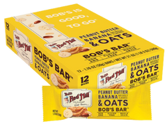 Case pack of 12 Peanut Butter Banana & Oats Bars