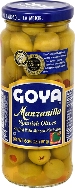 Spanish Olives Stuffed With Minced Pimientos