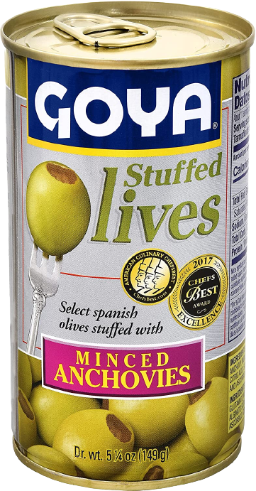 Olives Stuffed with Minced Anchovies