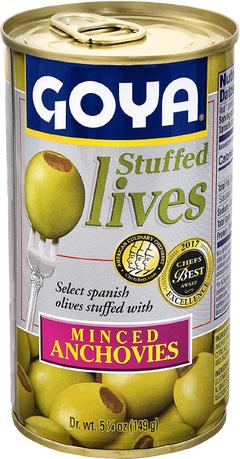 Olives Stuffed with Minced Anchovies