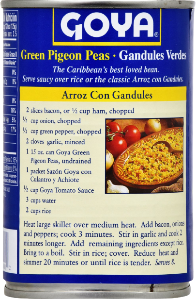 Green Pigeon Peas Gandules Verdes