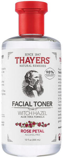 Witch Hazel Facial Toner With Aloe Vera Formula Alcohol-Free Rose Petal