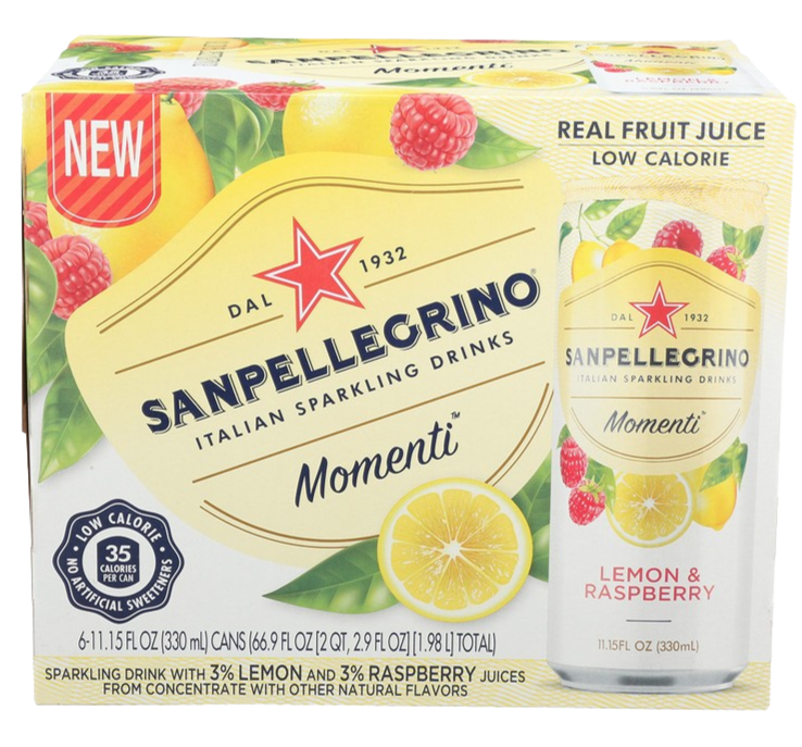 San Pellegrino Lemon & Raspberry Sparkling Water (6 Pack) – Martie