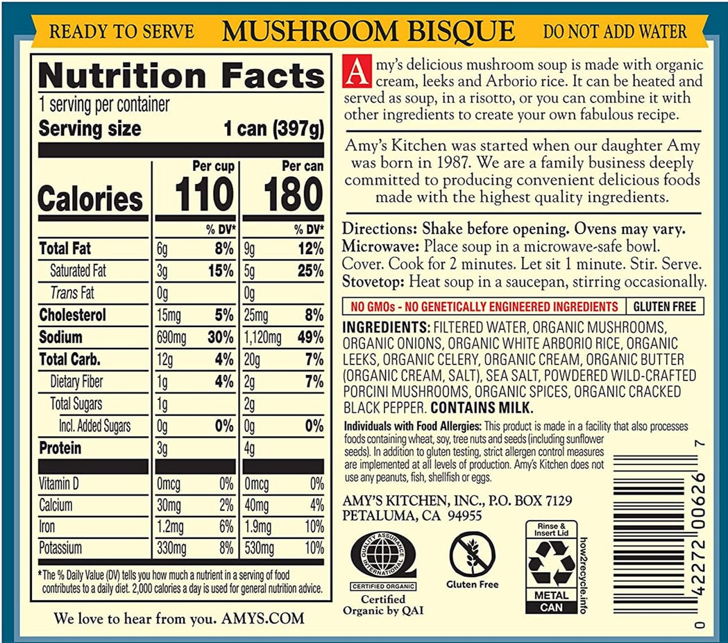 Mushroom Bisque With Porcin