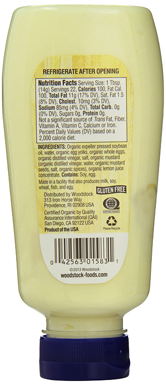 Organic Squeezable Mayonnaise