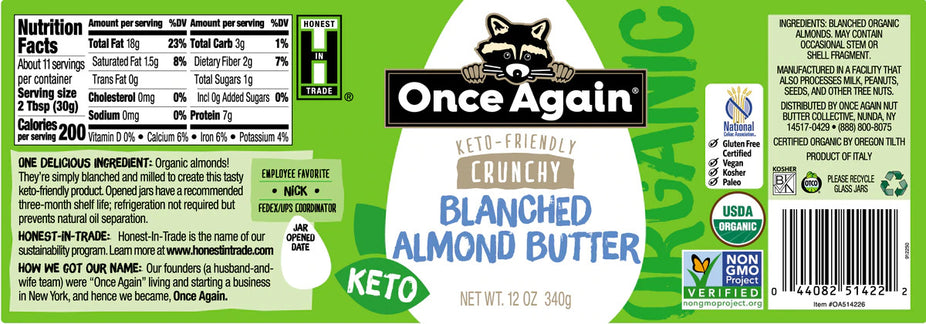 Crunchy Blanched Almond Butter