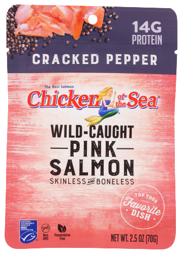 Wild Caught Pink Salmon With Cracked Pepper