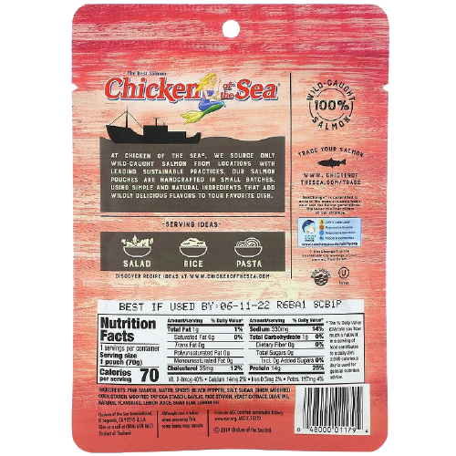 Wild Caught Pink Salmon With Cracked Pepper