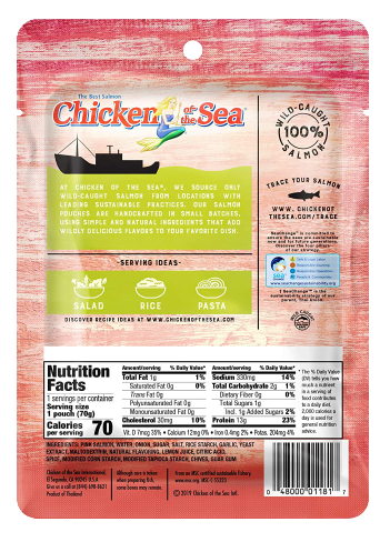 Pink Salmon Pouch Lemon & Chive