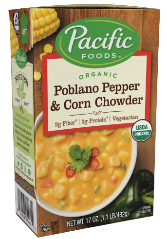 Organic Poblano Pepper And Corn Chowder Soup