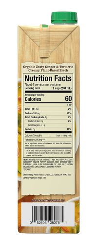 Ginger & Turmeric Organic Creamy Plant-Based Broth