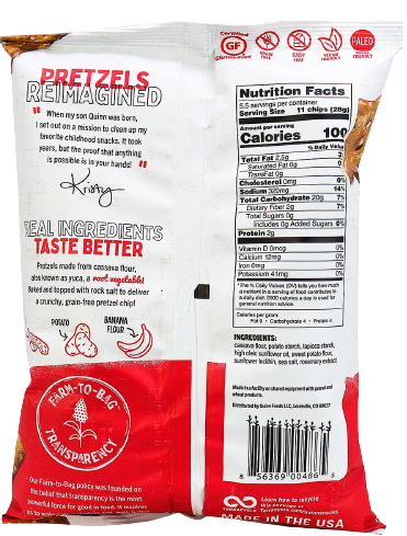 Original Sea Salt Pretzel Chips, Grain Free