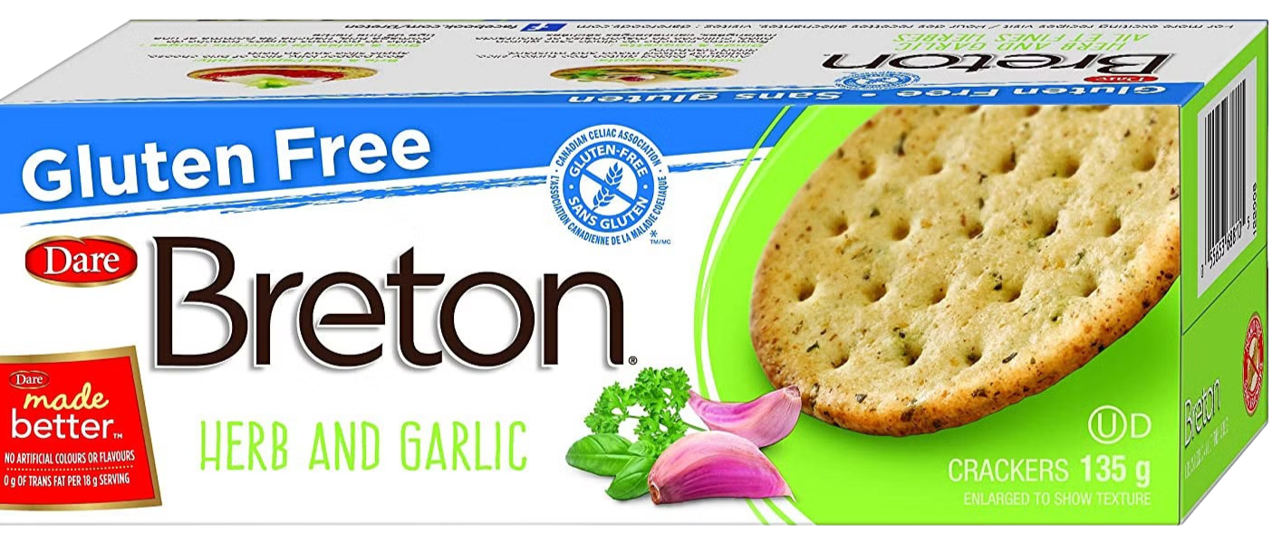 Gluten Free Herb & Garlic Crackers