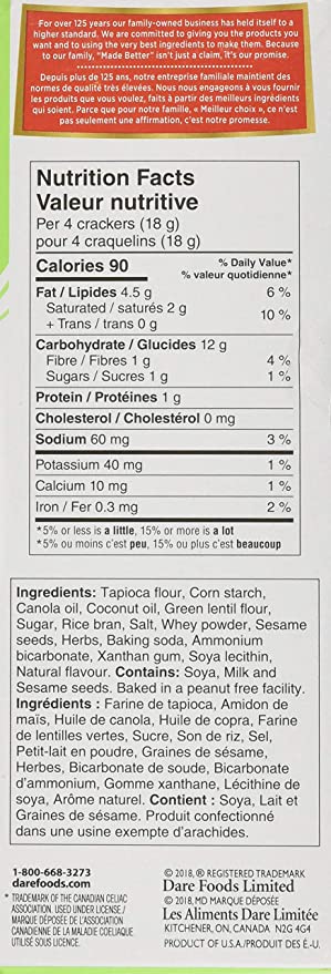 Gluten Free Herb & Garlic Crackers