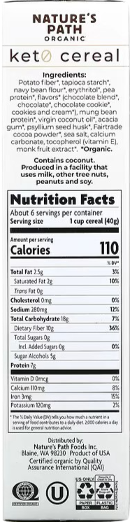 Organic Keto Cereal Dark Chocolate