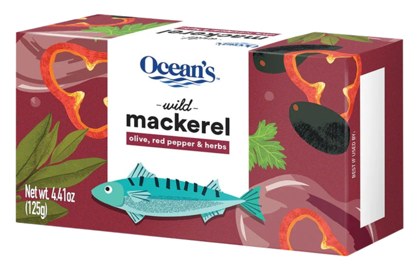 Mackerel with Olives, Red Pepper & Herbs