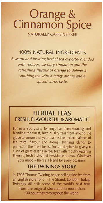 Orange & Cinnamon Spice Tea