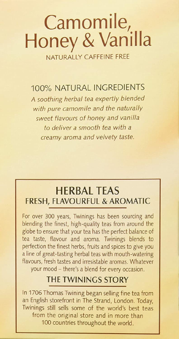 Honey & Vanilla Camomiletea