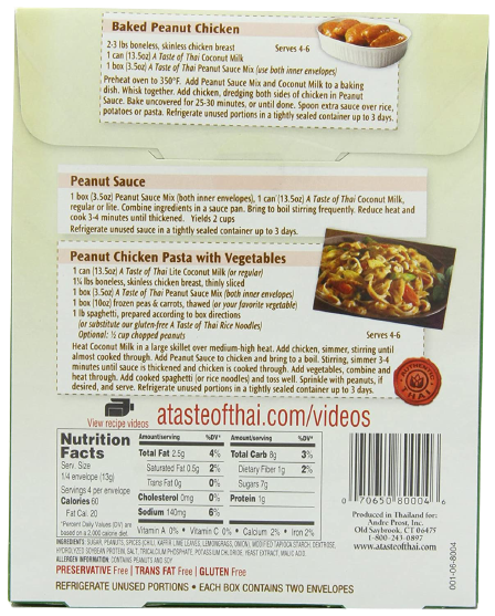 Thai Peanut Sauce Mix