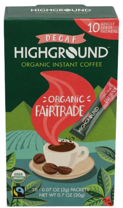 Organic Decaf Instant Coffee Stick 10Ct