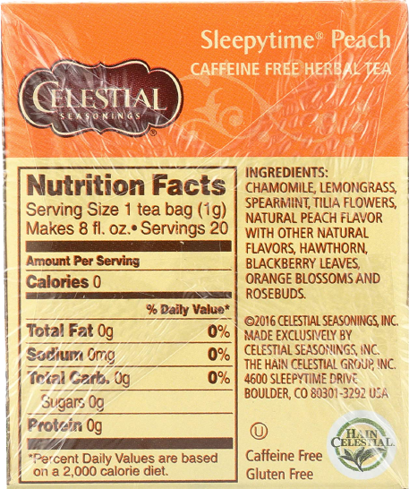 Sleepytime Peach Herbal Tea