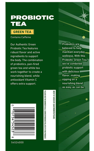 Probiotic Tea Green, 18 Bag