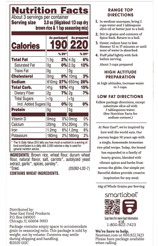 Wholegrain Brown Rice Pilaf Mix