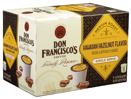Coffee Hawaiian Hazelnut Single Serve, 12 Ct