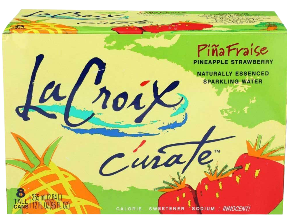 Pineapple Strawberry Sparkling Water (8 Pack)