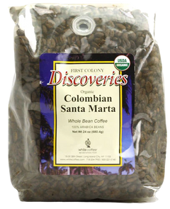 Organic Colombian Santa Marta Whole Bean Coffee