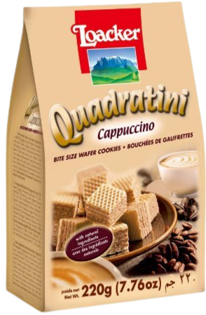 Cappuccino Quadratini Wafer Cookie Bites