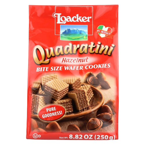 Hazelnut Quadratini Wafers