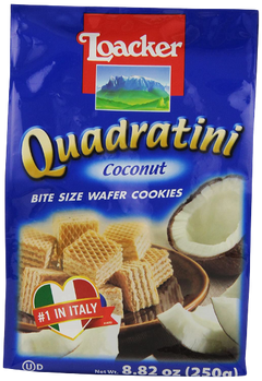 Coconut Quadratini Wafer Cookie Bites