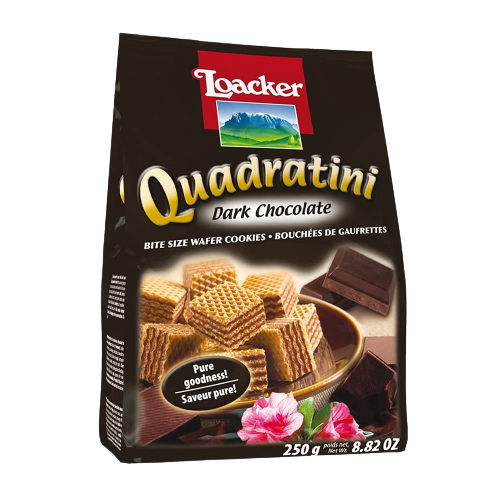 Dark Chocolate Quadratini Wafers