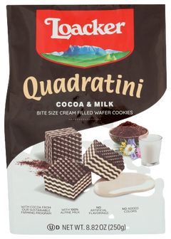 Cocoa & Milk Quadratini Wafer Cookies