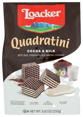 Cocoa & Milk Quadratini Wafer Cookies