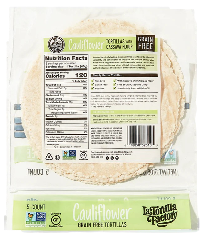 Cauliflower Tortilla