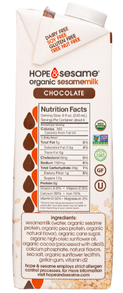 Organic Chocolate Sesame milk